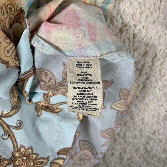 Soft Surroundings Multicolor Long Sleeve Button Down Shirt Women’s Size Medium - Picture 5 of 7